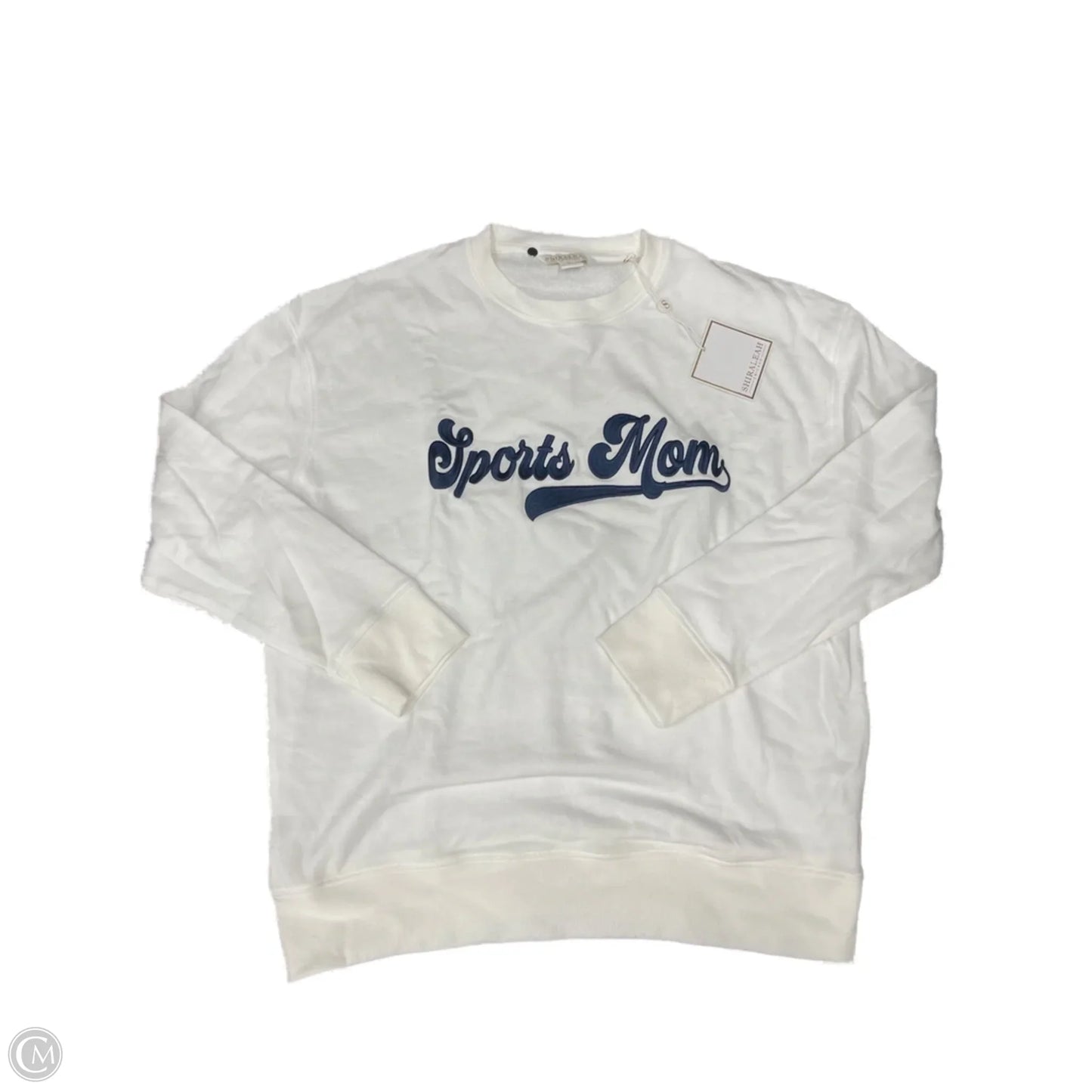 Sweatshirt Crewneck By Shiraleah In White, Size: L