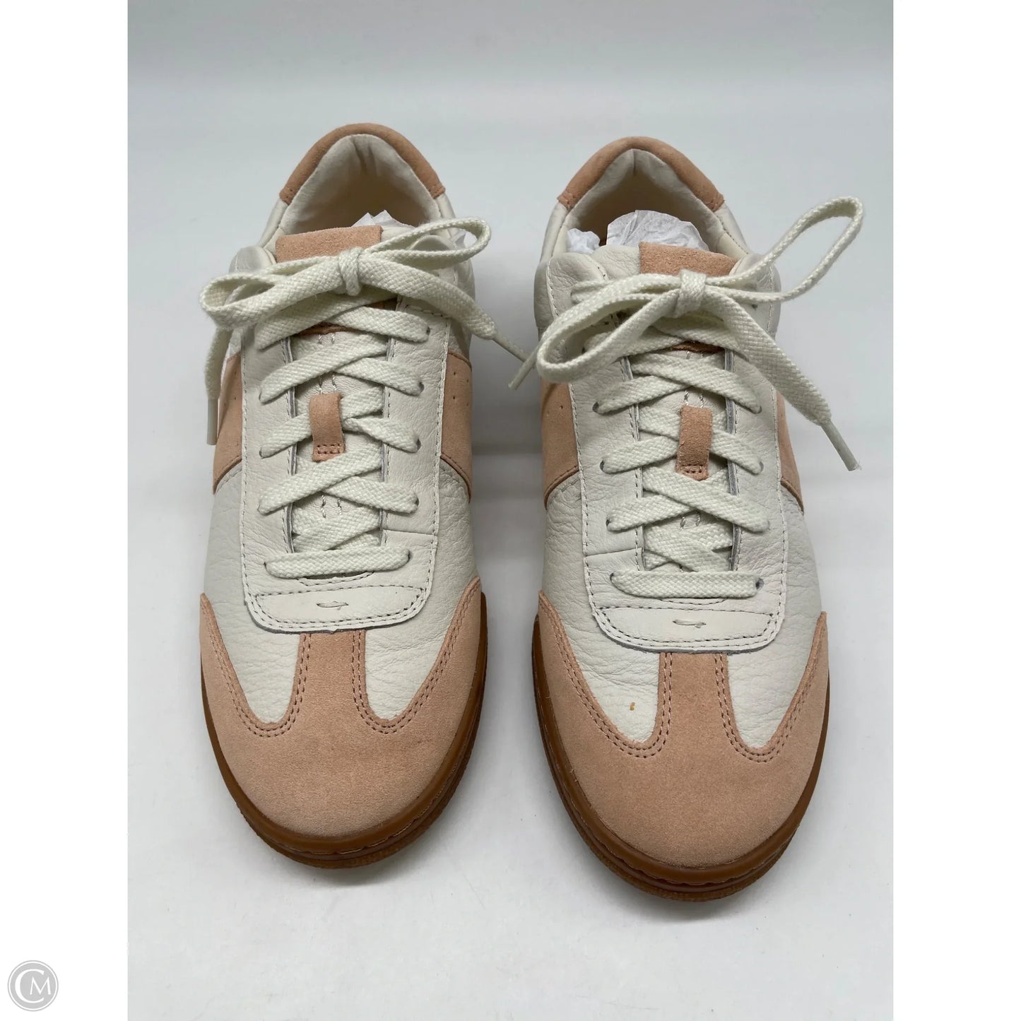 Shoes Sneakers By Clarks In Cream & Pink, Size: 10