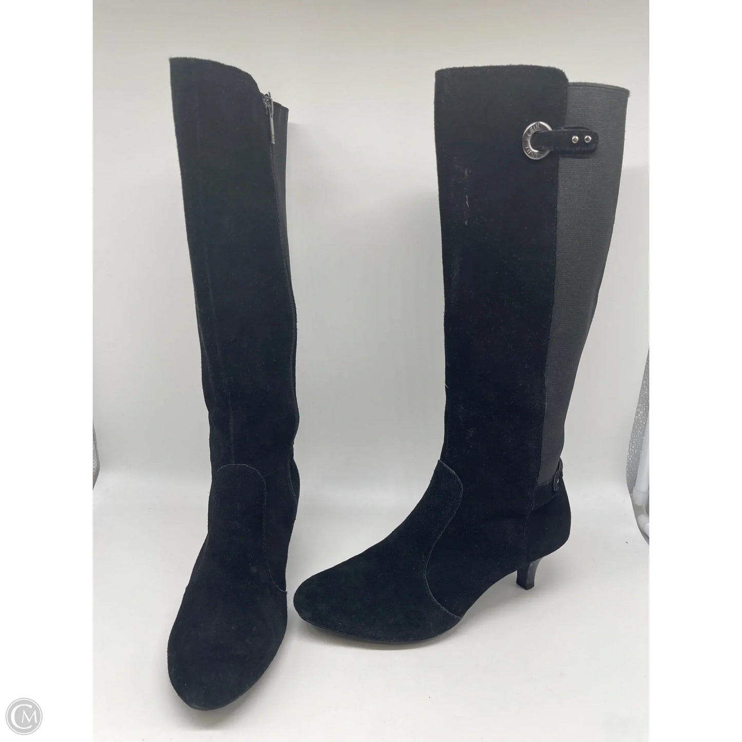 Boots Knee Heels By Anne Klein In Black, Size: 7.5