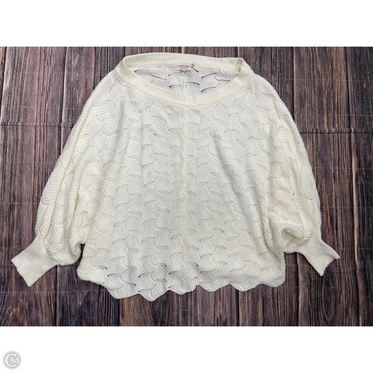 Sweater By Andree By Unit In White, Size: 3x