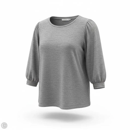 Top Long Sleeve By Chicos In Grey, Size: L