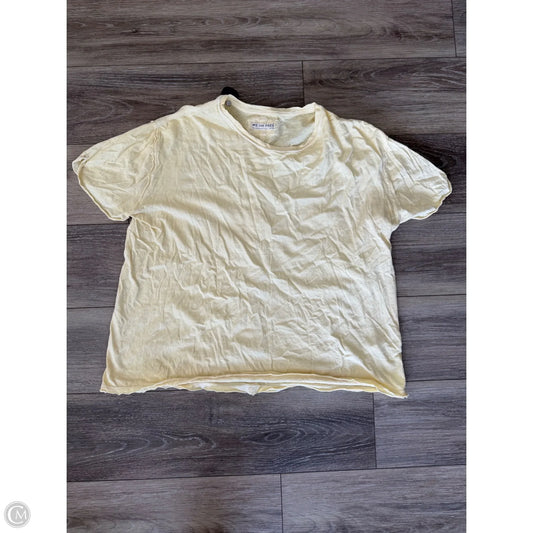 Top Short Sleeve Basic By We The Free In Yellow, Size: Xl