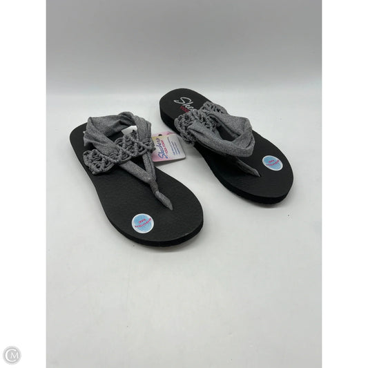 Sandals Flip Flops By Skechers In Grey, Size: 7