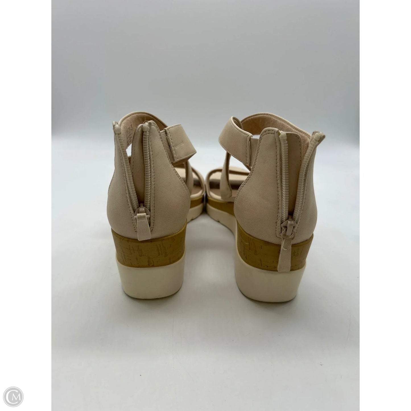 Sandals Heels Wedge By Naturalizer In Tan, Size: 8