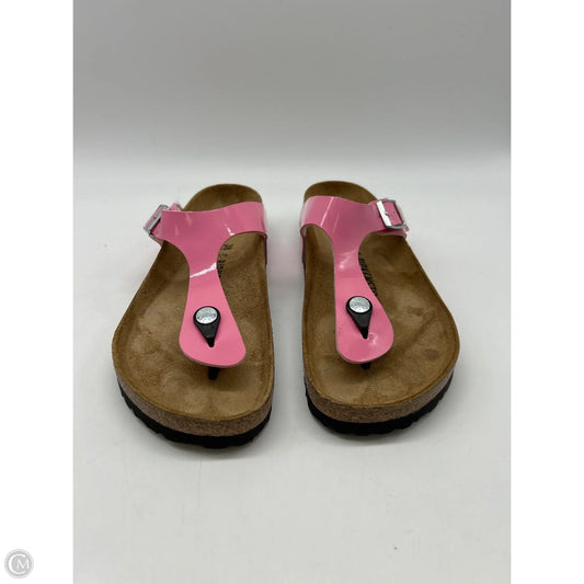 Sandals Flats By Birkenstock In Pink, Size: 7
