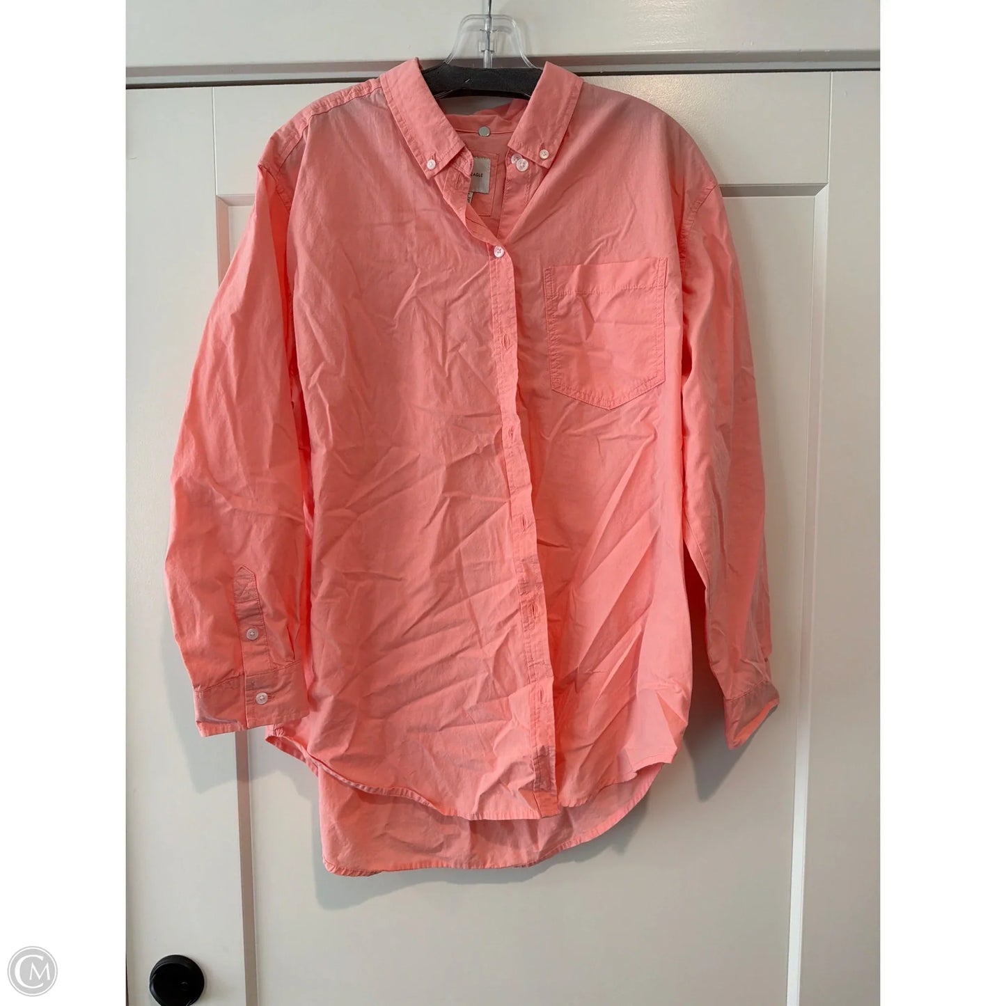 Top Long Sleeve By American Eagle In Pink, Size: S