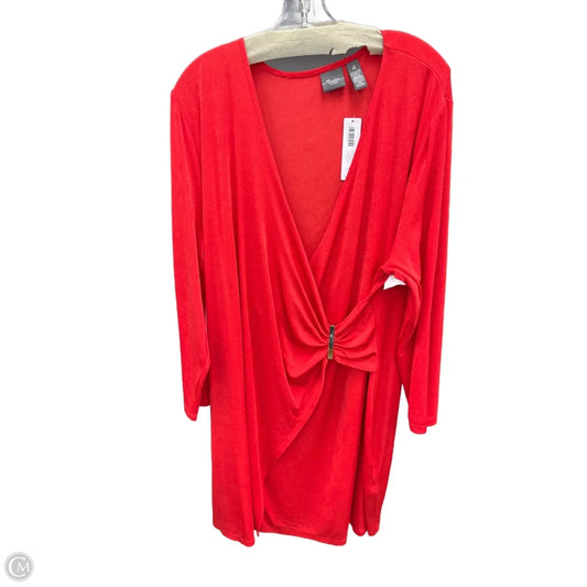 Dress Casual Midi By Chicos In Red, Size: 1x