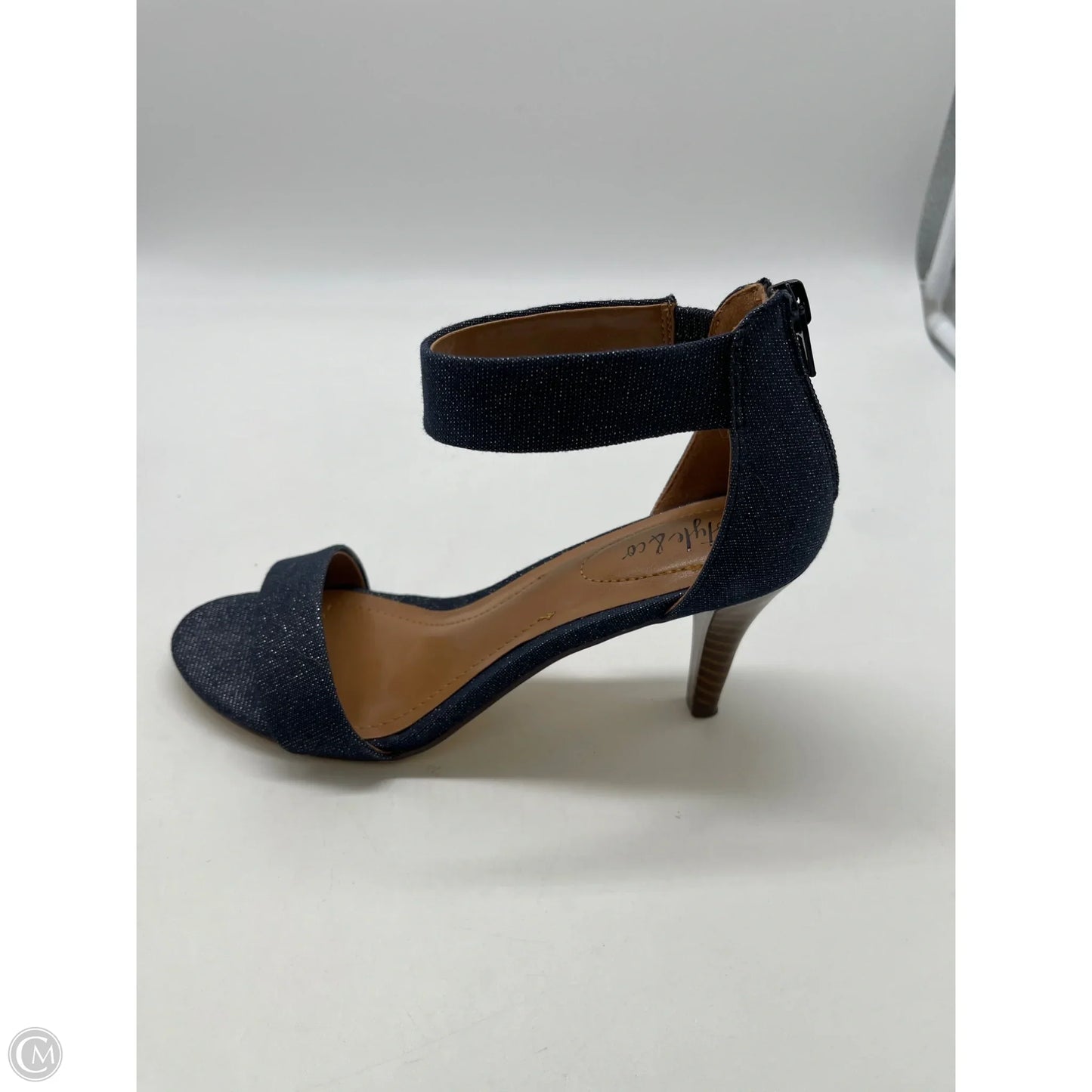 Sandals Heels Stiletto By Style And Company In Blue, Size: 6