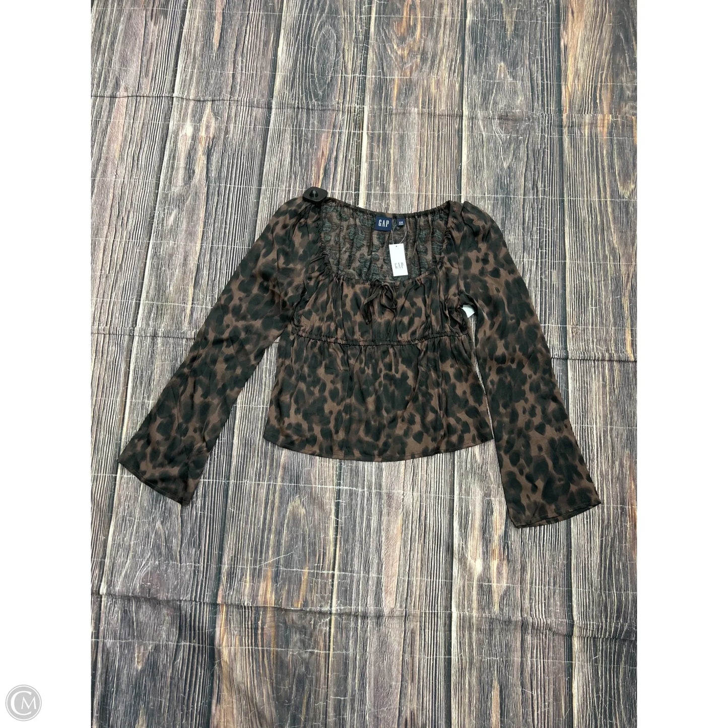 Top Long Sleeve By Gap In Brown, Size: Xxs