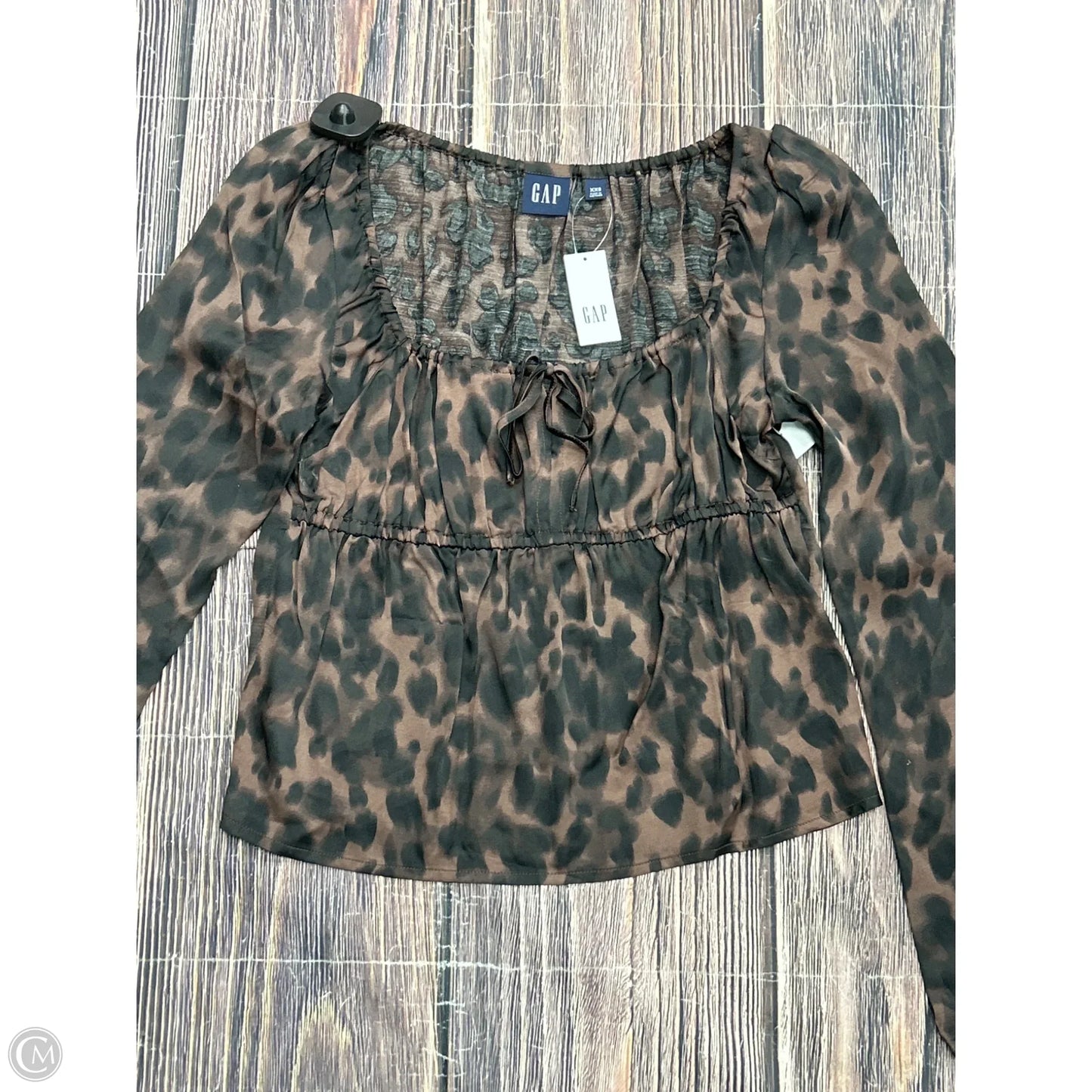 Top Long Sleeve By Gap In Brown, Size: Xxs