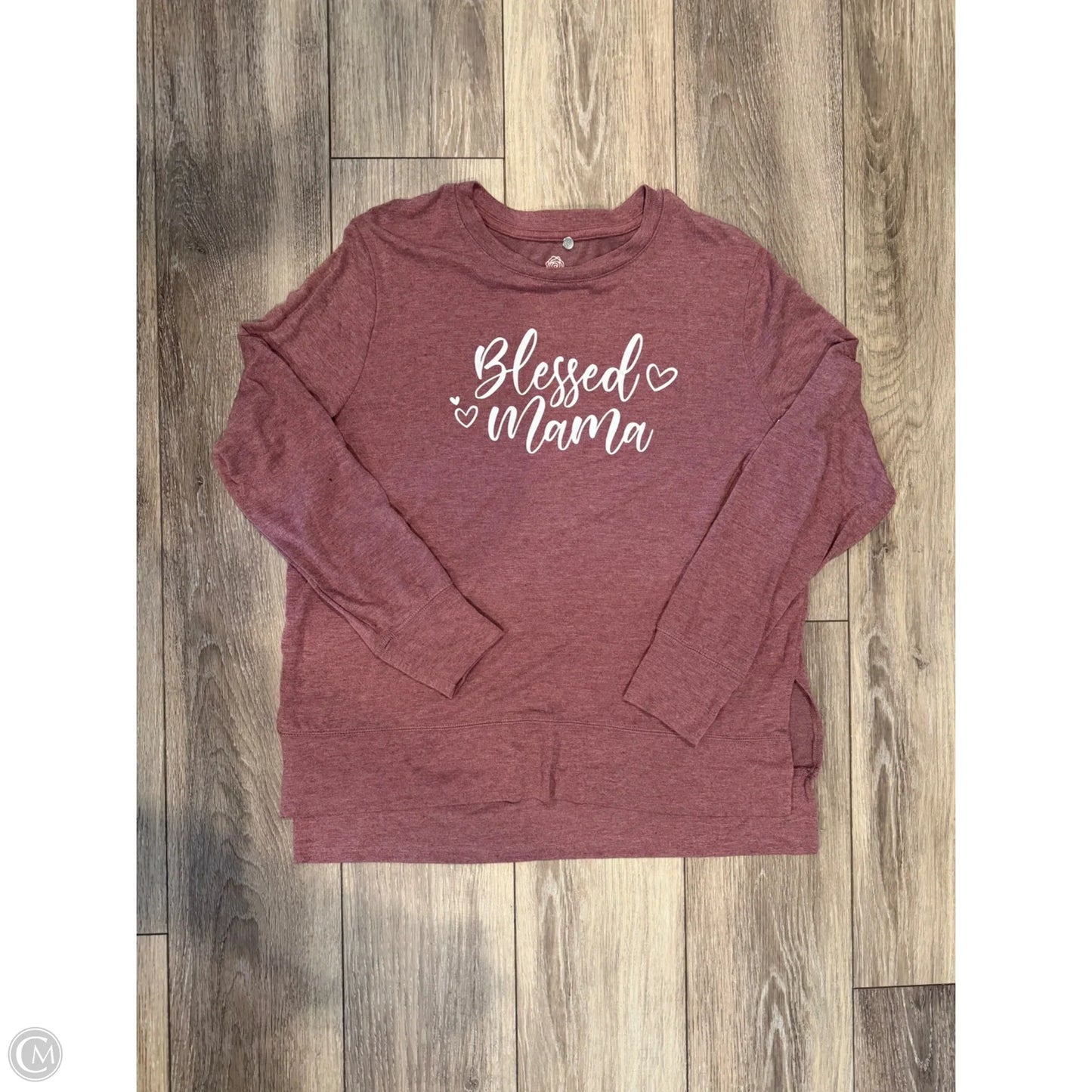 Top Long Sleeve By Clothes Mentor In Red, Size: L