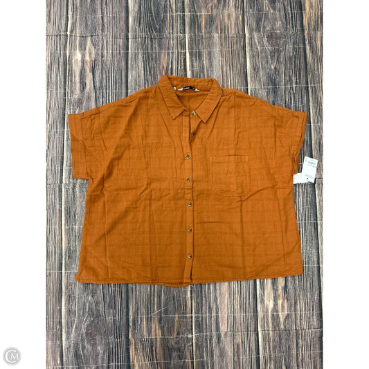 Top Short Sleeve By Sonoma In Orange, Size: 1x Petite
