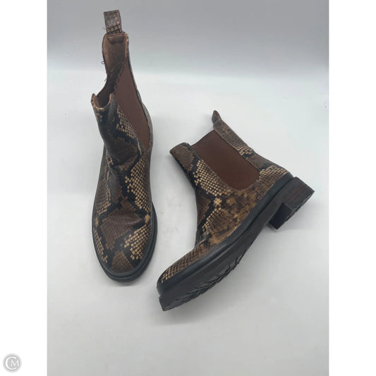 Boots Ankle Flats By Aerosoles In Snakeskin Print, Size: 10