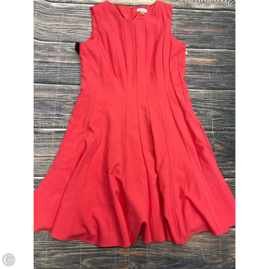 Dress Casual Short By Calvin Klein In Pink, Size: 14