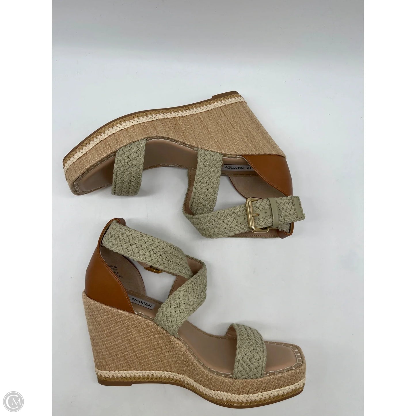Sandals Heels Wedge By Steve Madden In Green, Size: 9