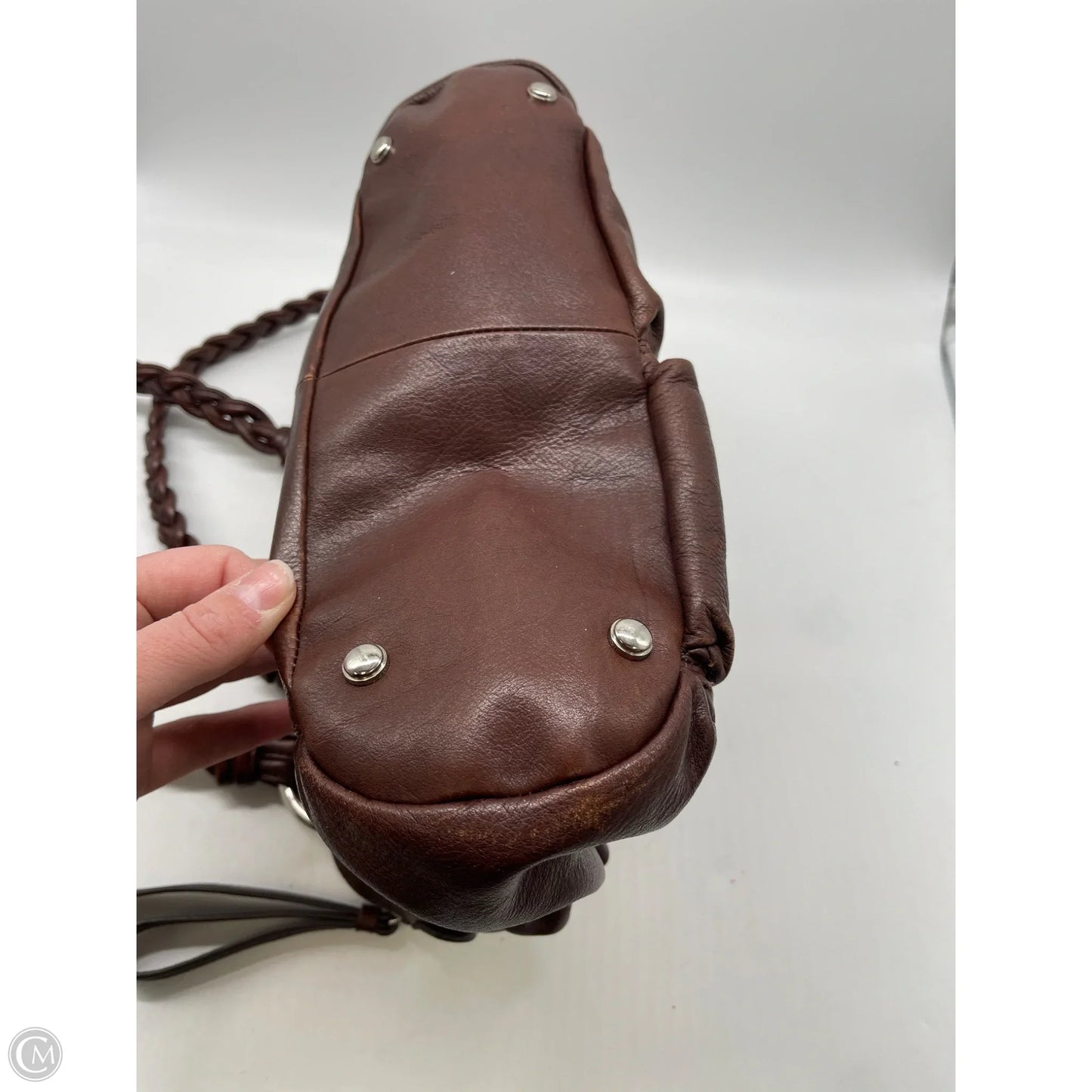 Handbag Leather By B. Makowsky, Size: Medium