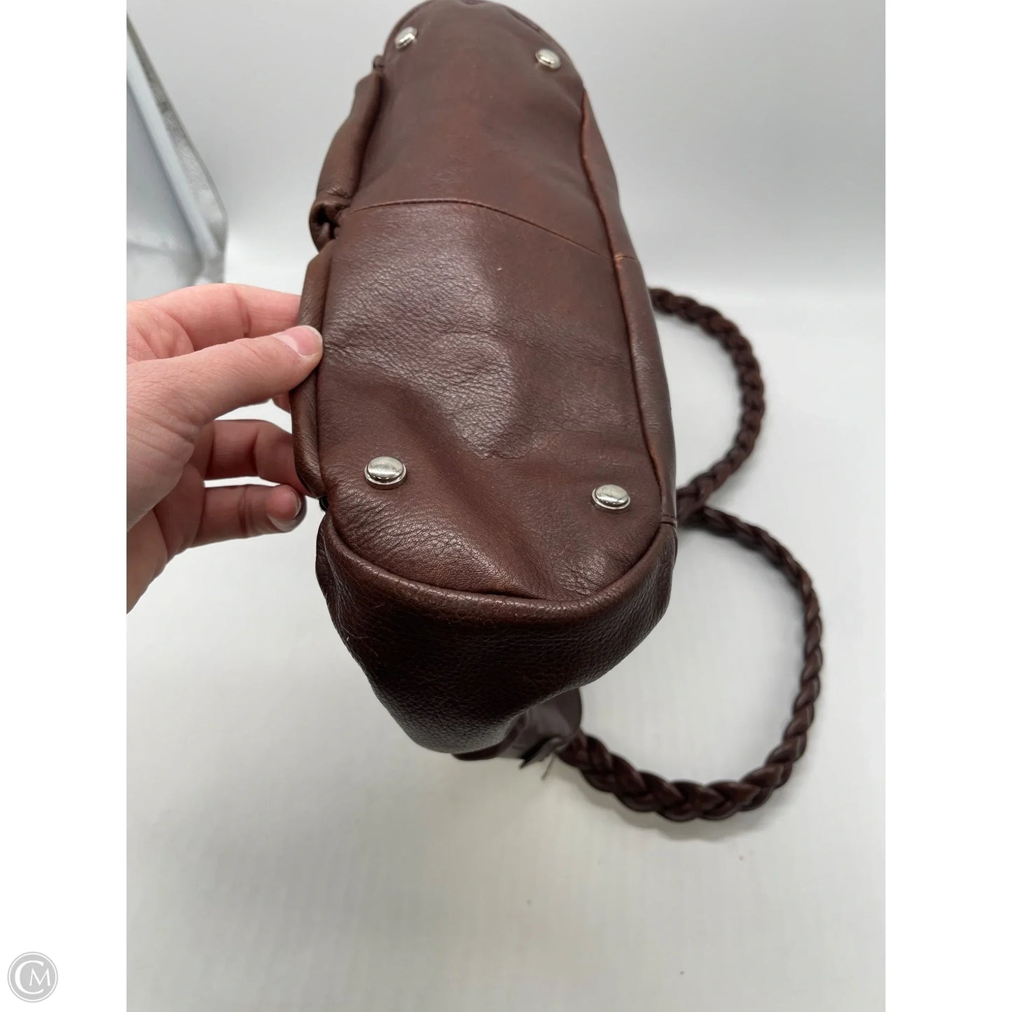 Handbag Leather By B. Makowsky, Size: Medium