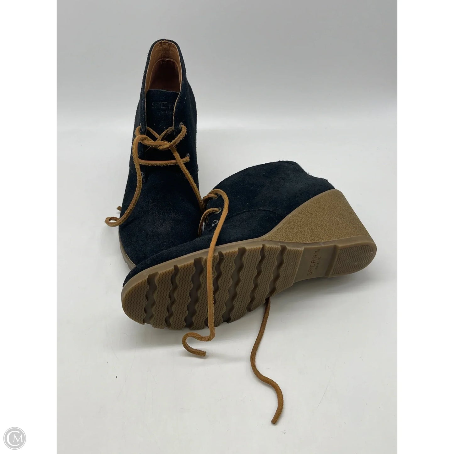 Boots Ankle Heels By Sperry In Black, Size: 7.5