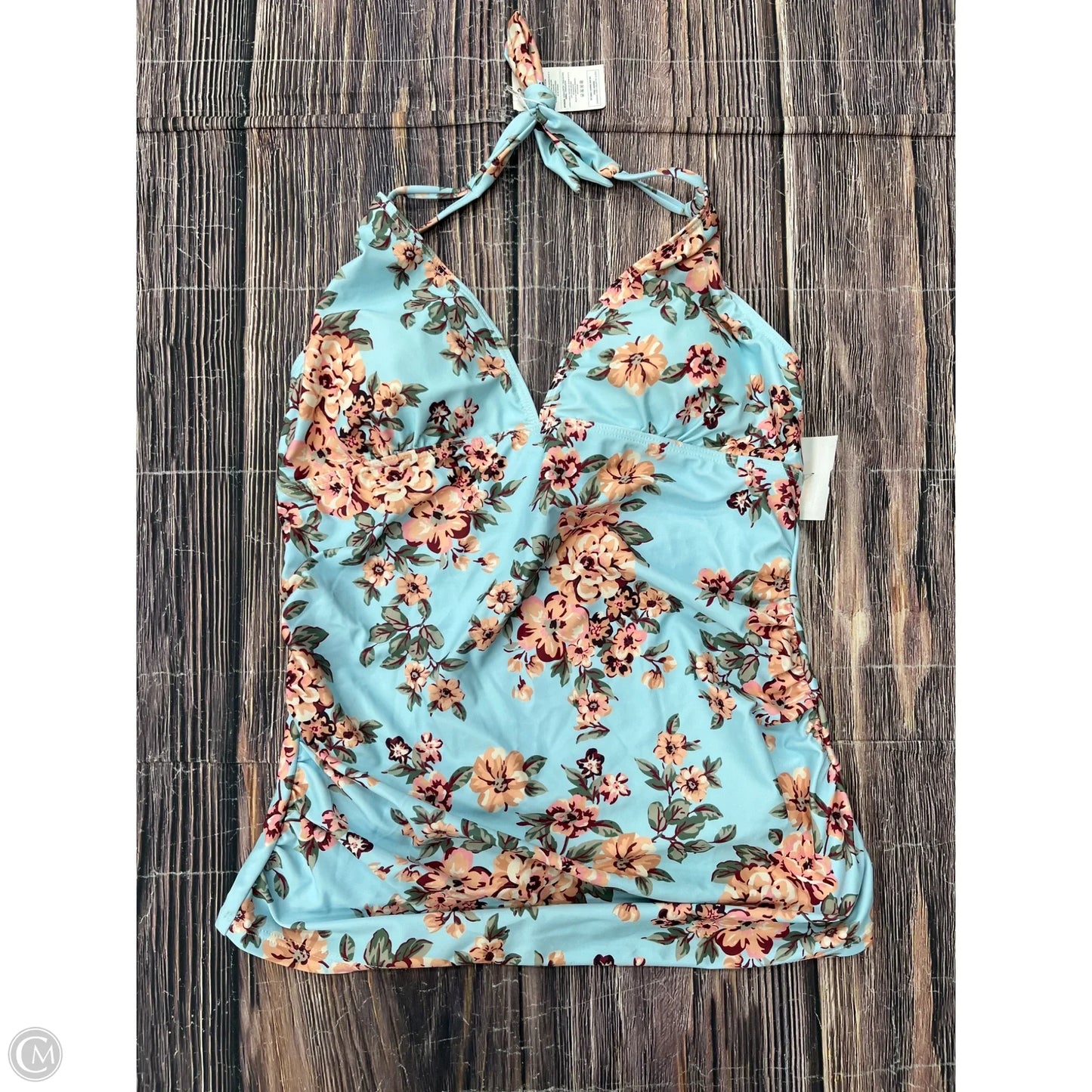 Swimsuit Top By Clothes Mentor In Blue, Size: L