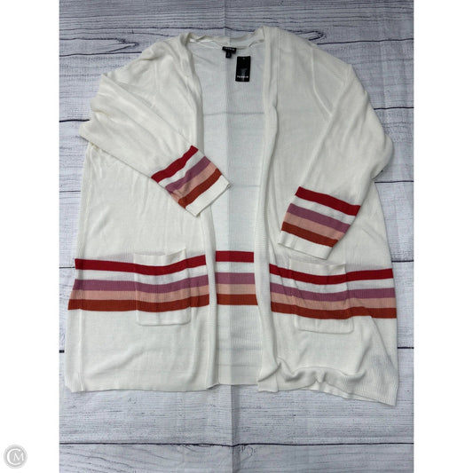 Sweater Cardigan By Torrid In White, Size: 6