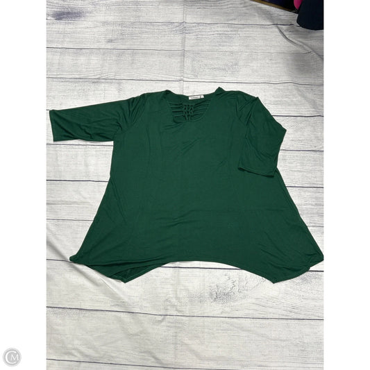 Tunic 3/4 Sleeve By Avenue In Green, Size: 5