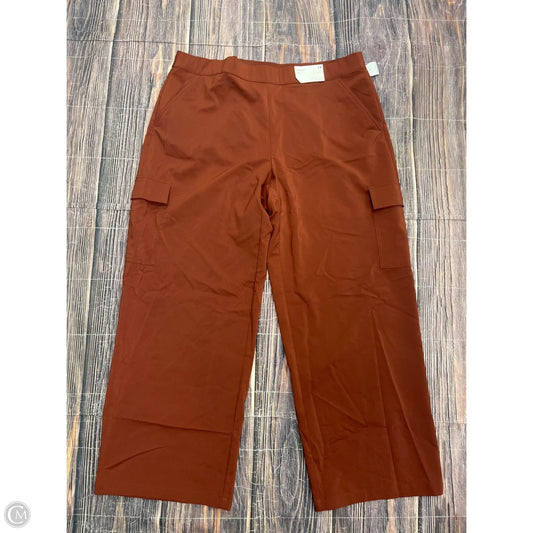 Pants Wide Leg By Stylus In Brown, Size: 1x