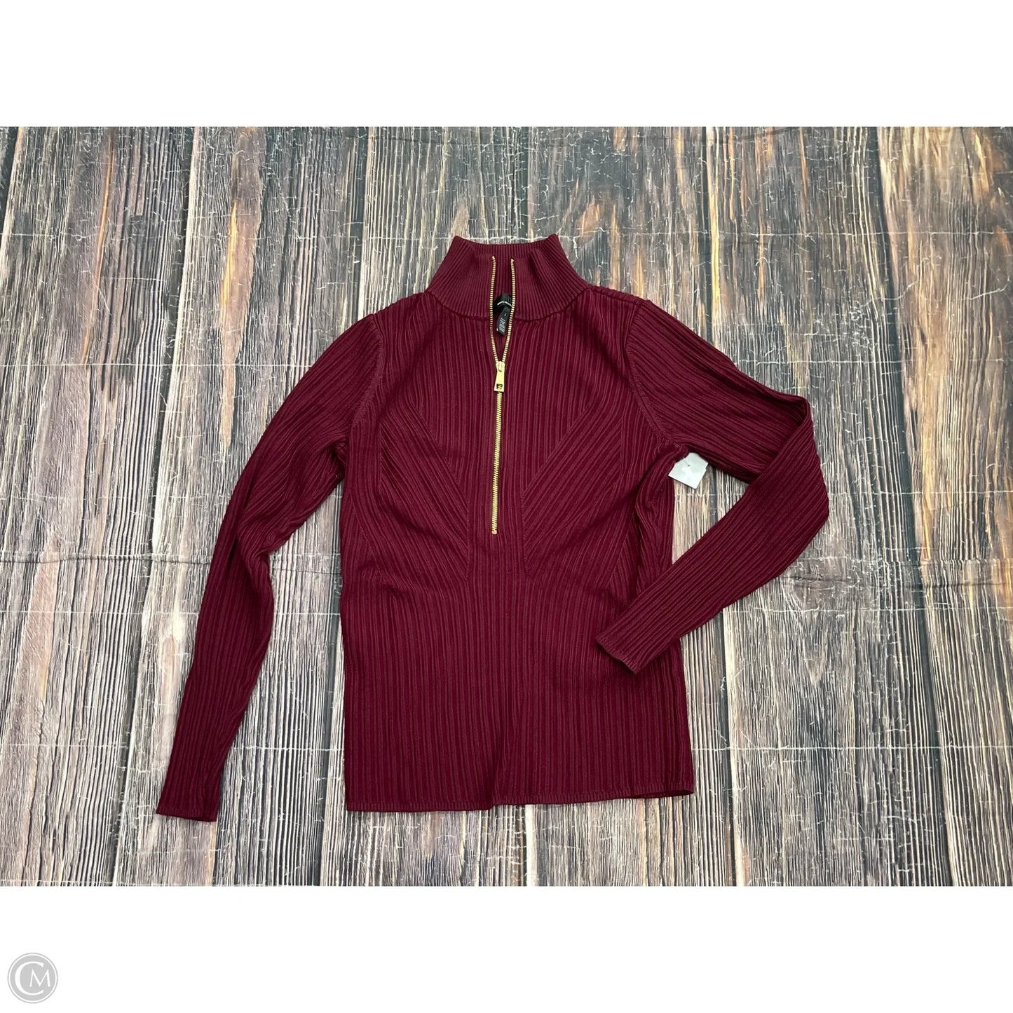 Top Long Sleeve By White House Black Market In Red, Size: S