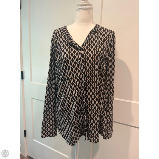 Top Long Sleeve By Dana Buchman In Black, Size: Xl