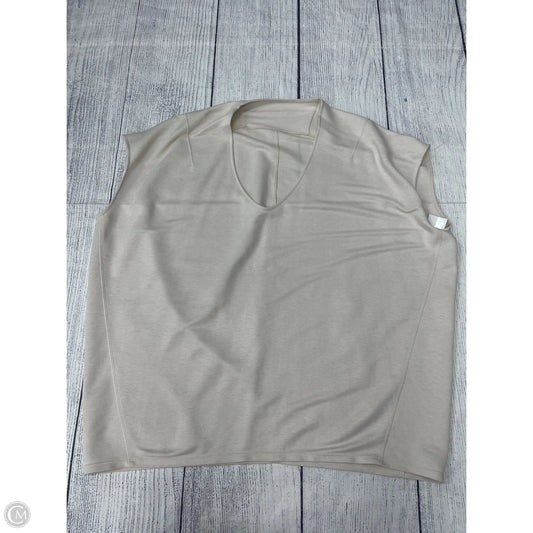 Athletic Top Short Sleeve By Lululemon In Cream, Size: L