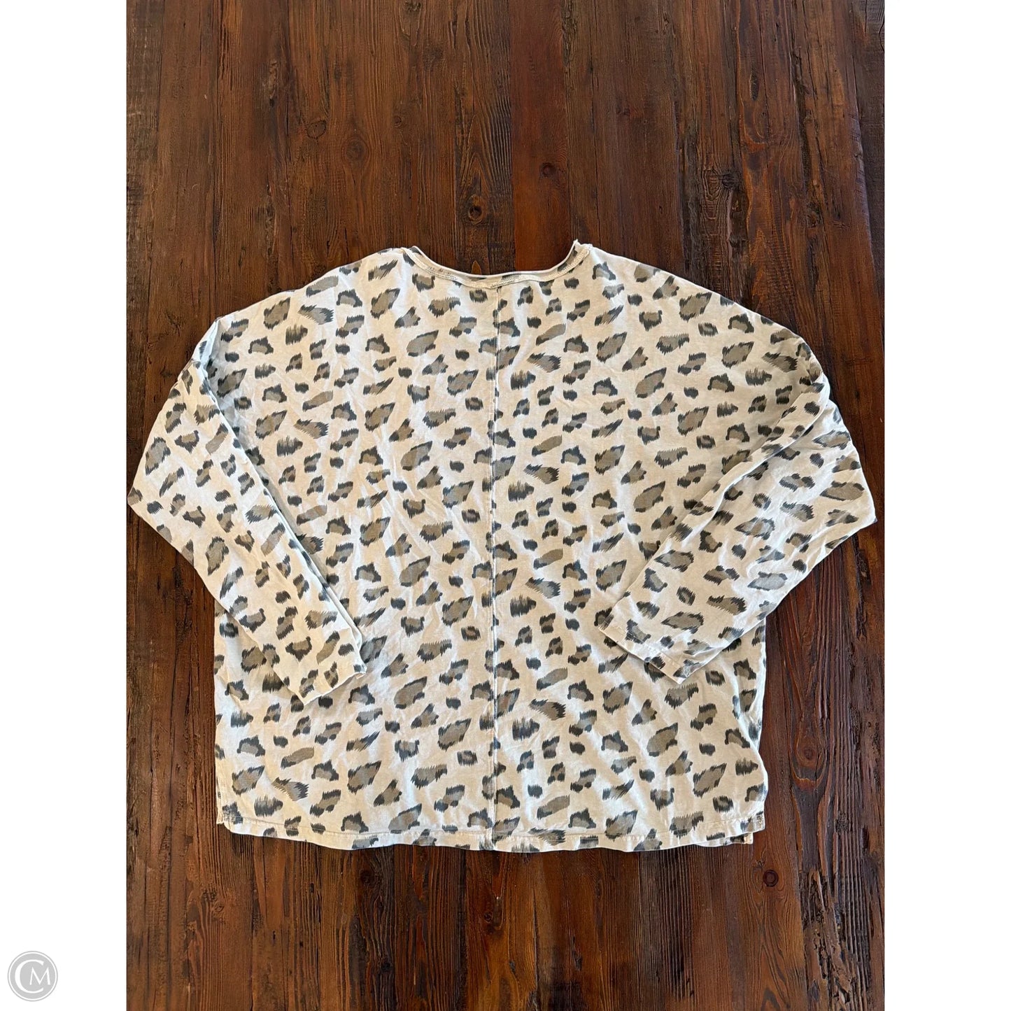 Top Long Sleeve By Easel In Animal Print, Size: S
