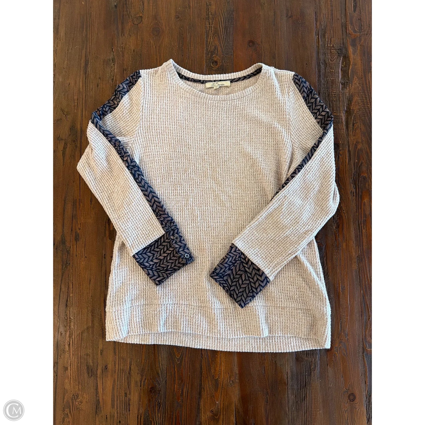 Top Long Sleeve By Clothes Mentor In Tan, Size: M