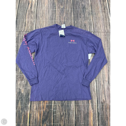 Top Long Sleeve Basic By Simply Southern In Purple, Size: L