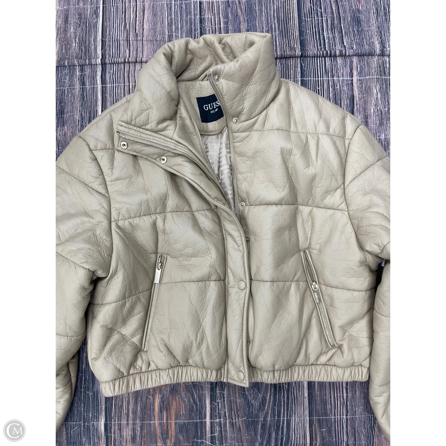 Coat Other By Guess In Tan, Size: Xl