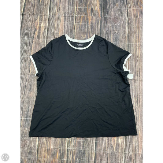 Top Short Sleeve By Adrienne Vittadini In Black, Size: 3x