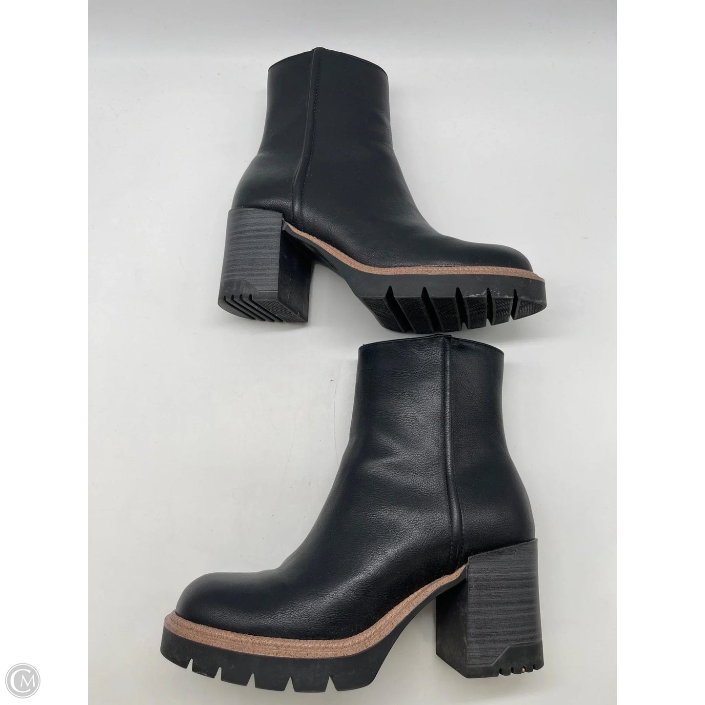 Boots Ankle Heels By Mia In Black, Size: 7.5