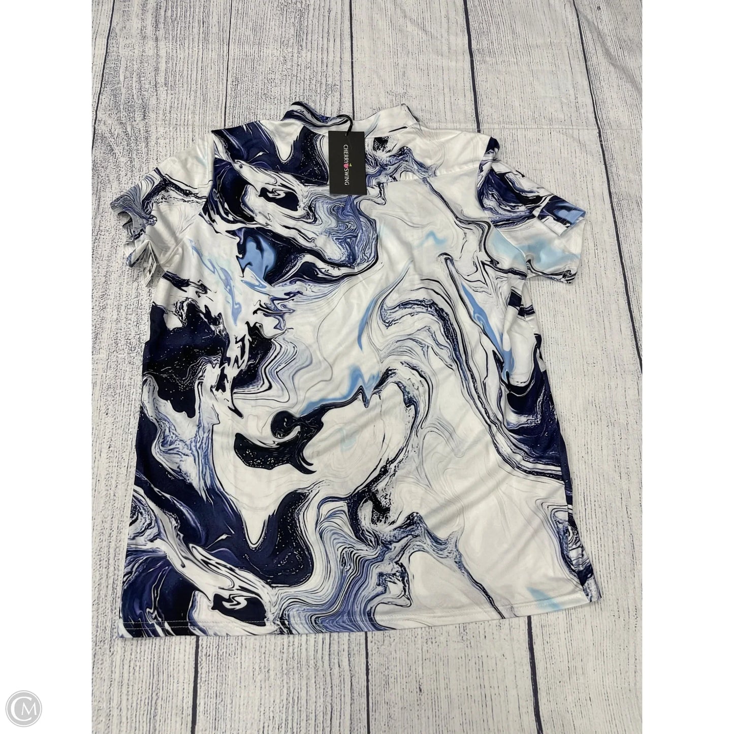 Athletic Top Short Sleeve By Clothes Mentor In Blue, Size: 1x