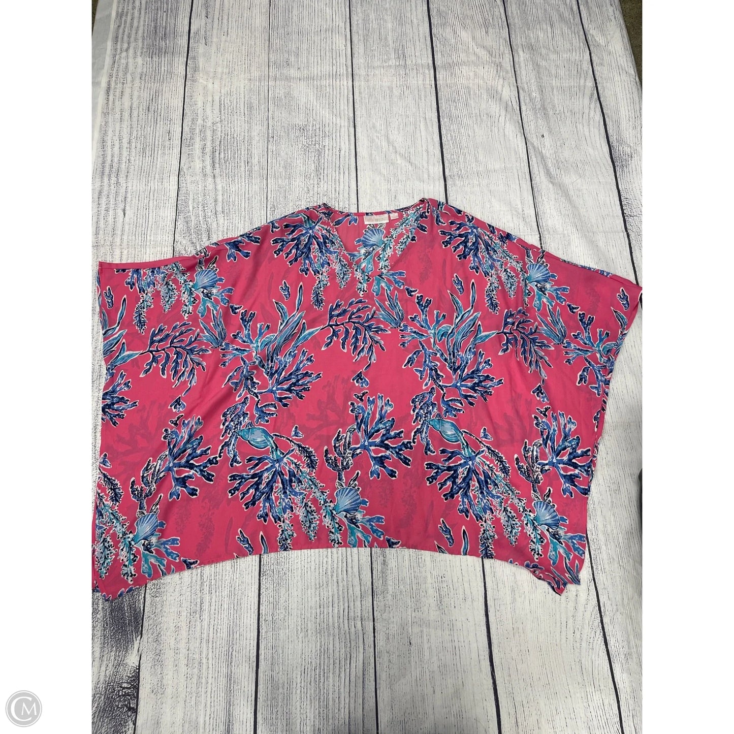 Top Short Sleeve By Belle By Kim Gravel In Pink, Size: M