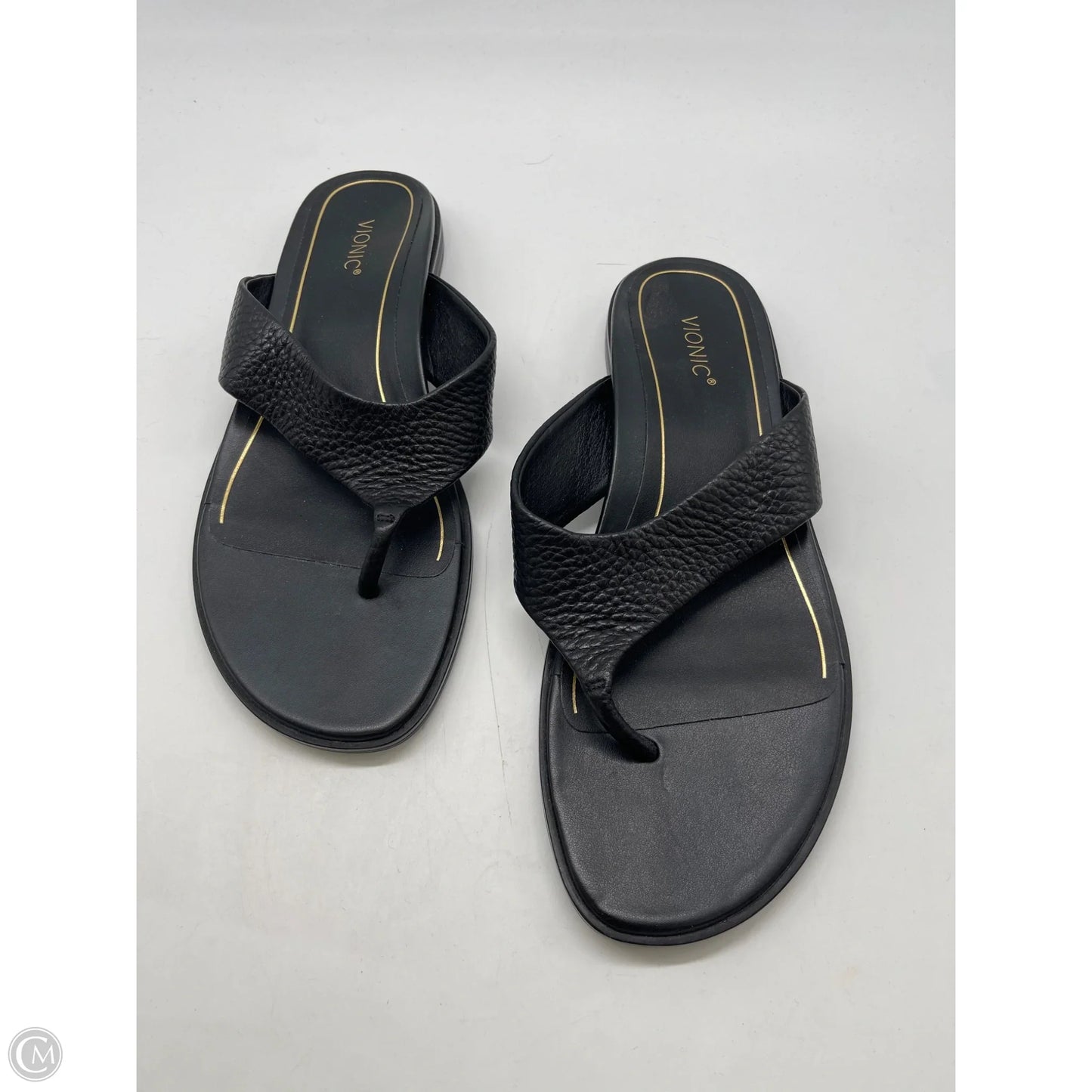 Sandals Flats By Vionic In Black, Size: 10