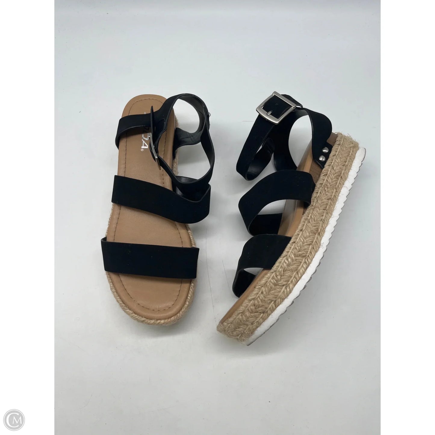 Sandals Heels Platform By Soda In Black, Size: 8