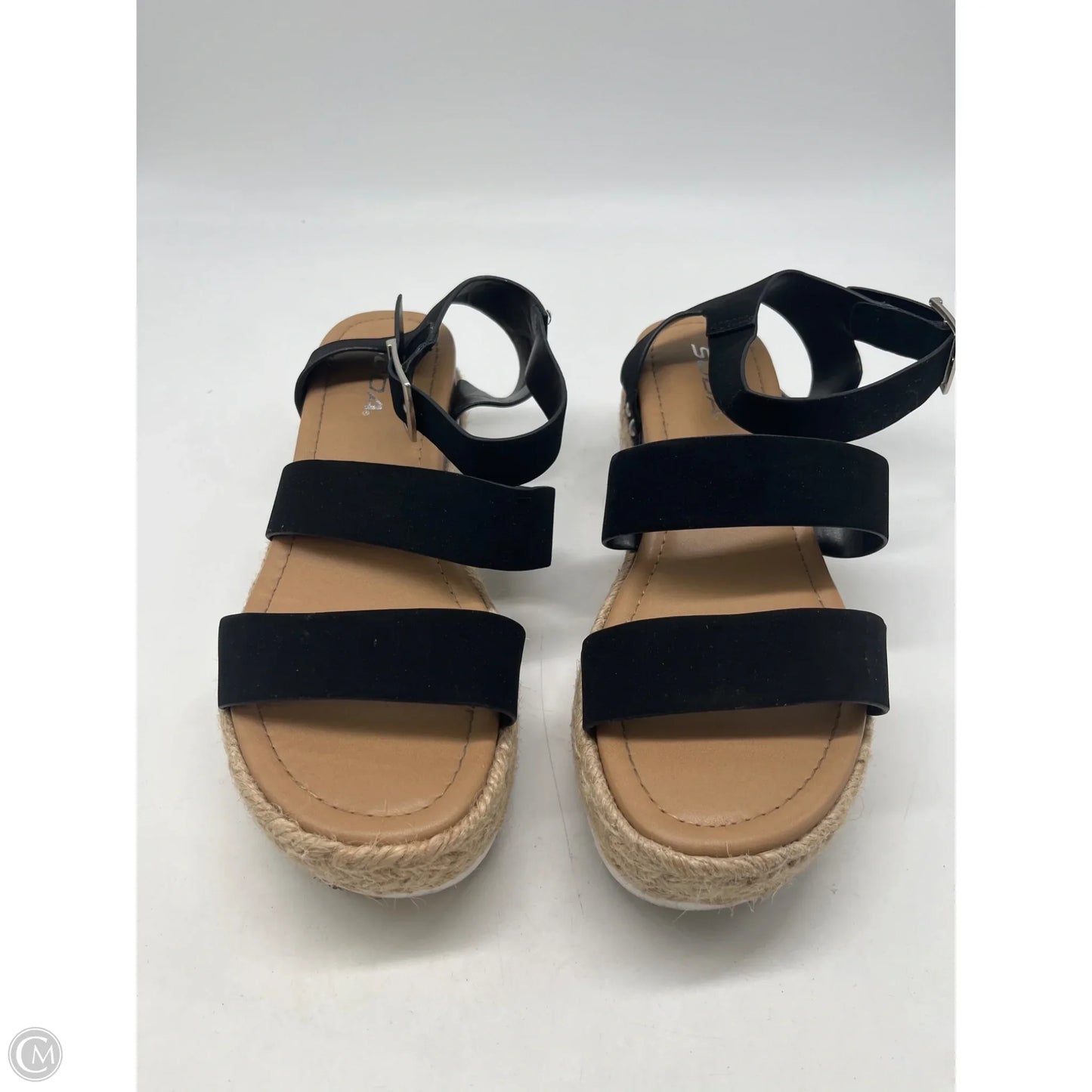 Sandals Heels Platform By Soda In Black, Size: 8
