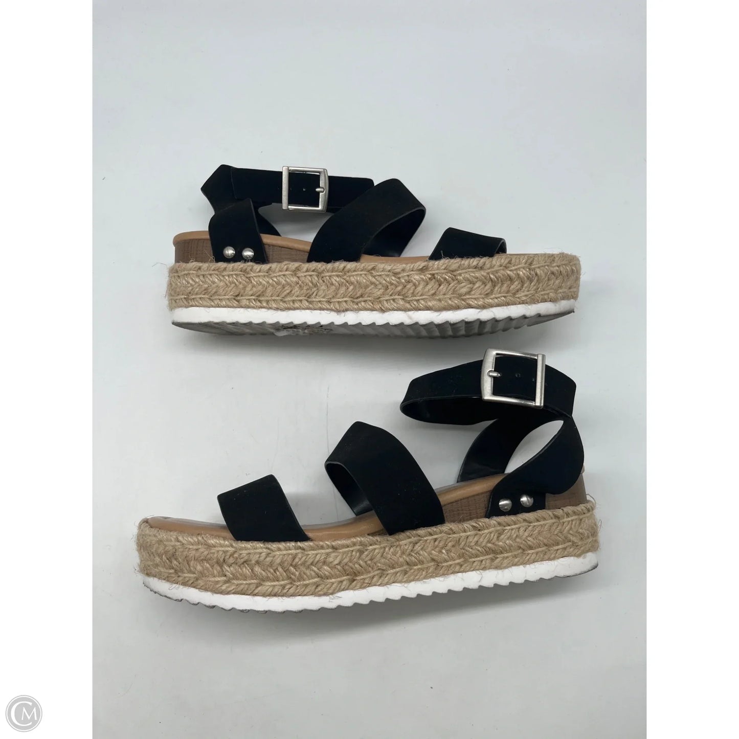 Sandals Heels Platform By Soda In Black, Size: 8