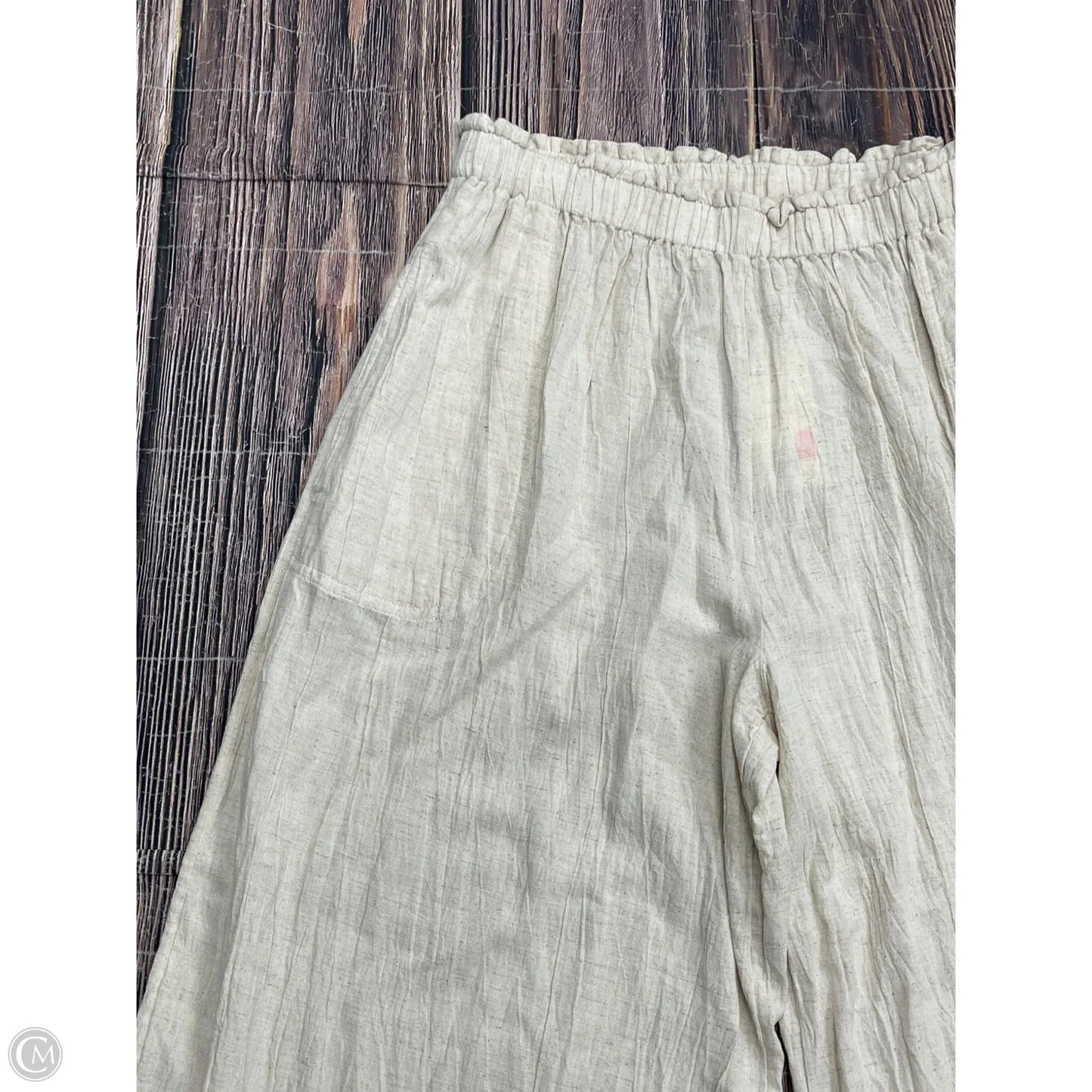 Pants Linen By Cmb In Cream, Size: Xl