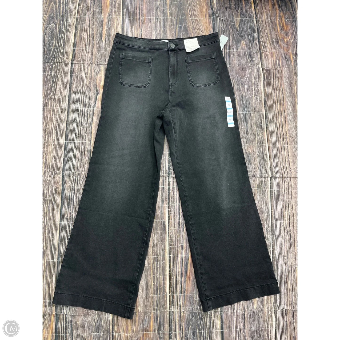 Jeans Wide Leg By Lc Lauren Conrad In Black Denim, Size: 16