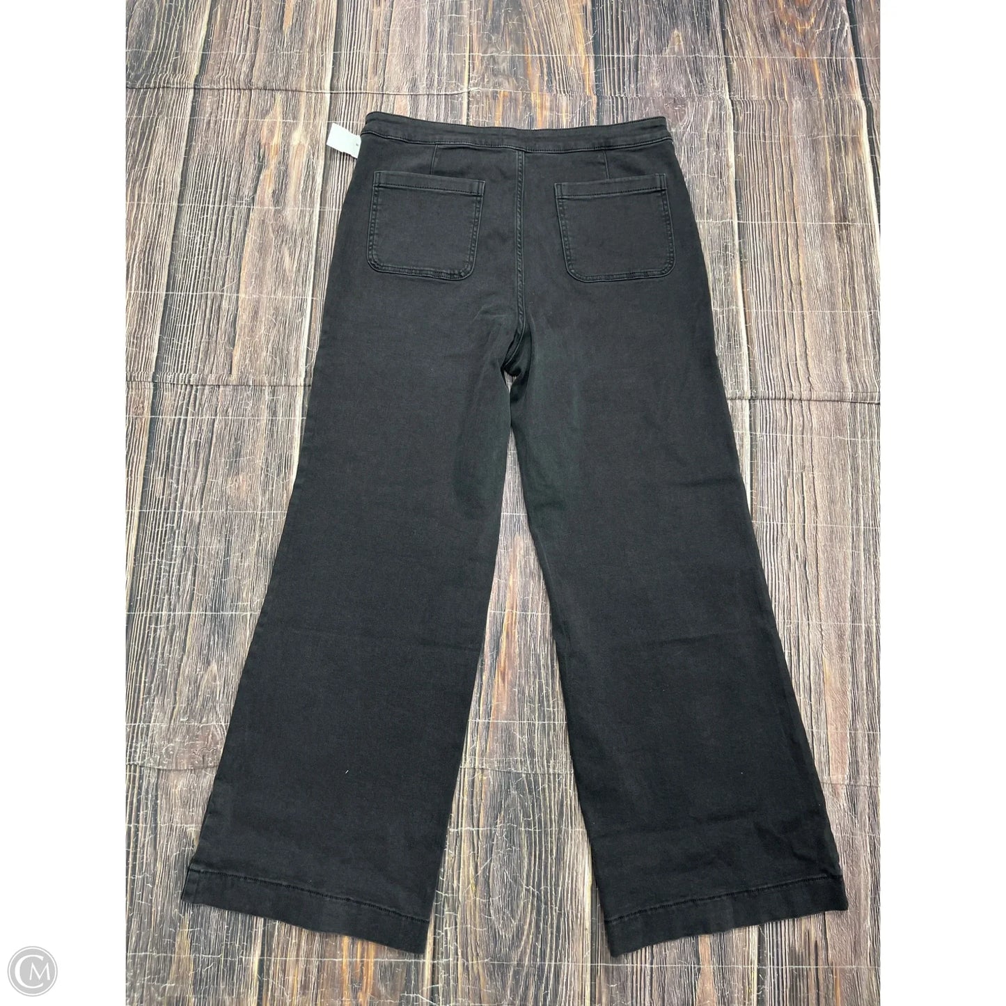 Jeans Wide Leg By Lc Lauren Conrad In Black Denim, Size: 16