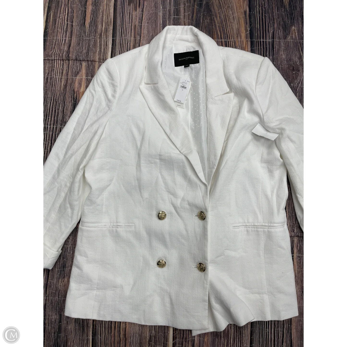Blazer By Banana Republic In White, Size: 14