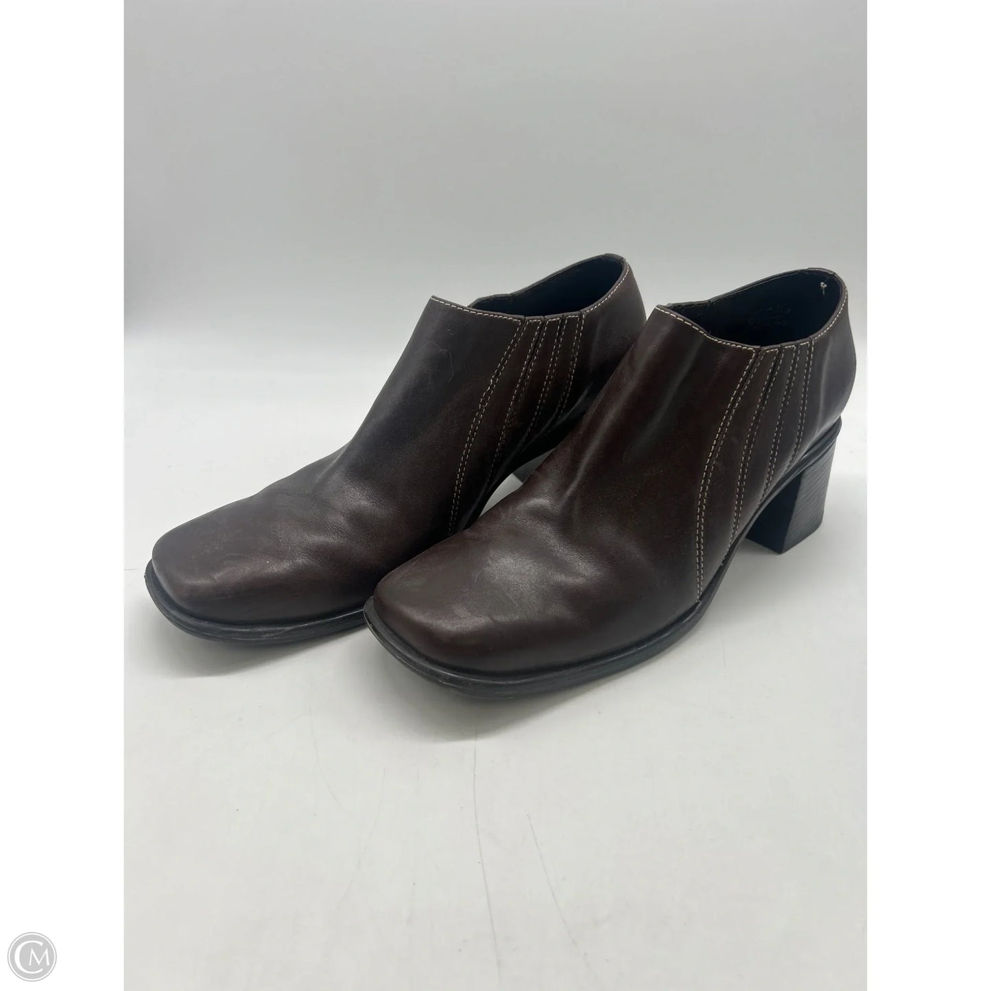 Shoes Heels Block By Clarks In Brown, Size: 9.5