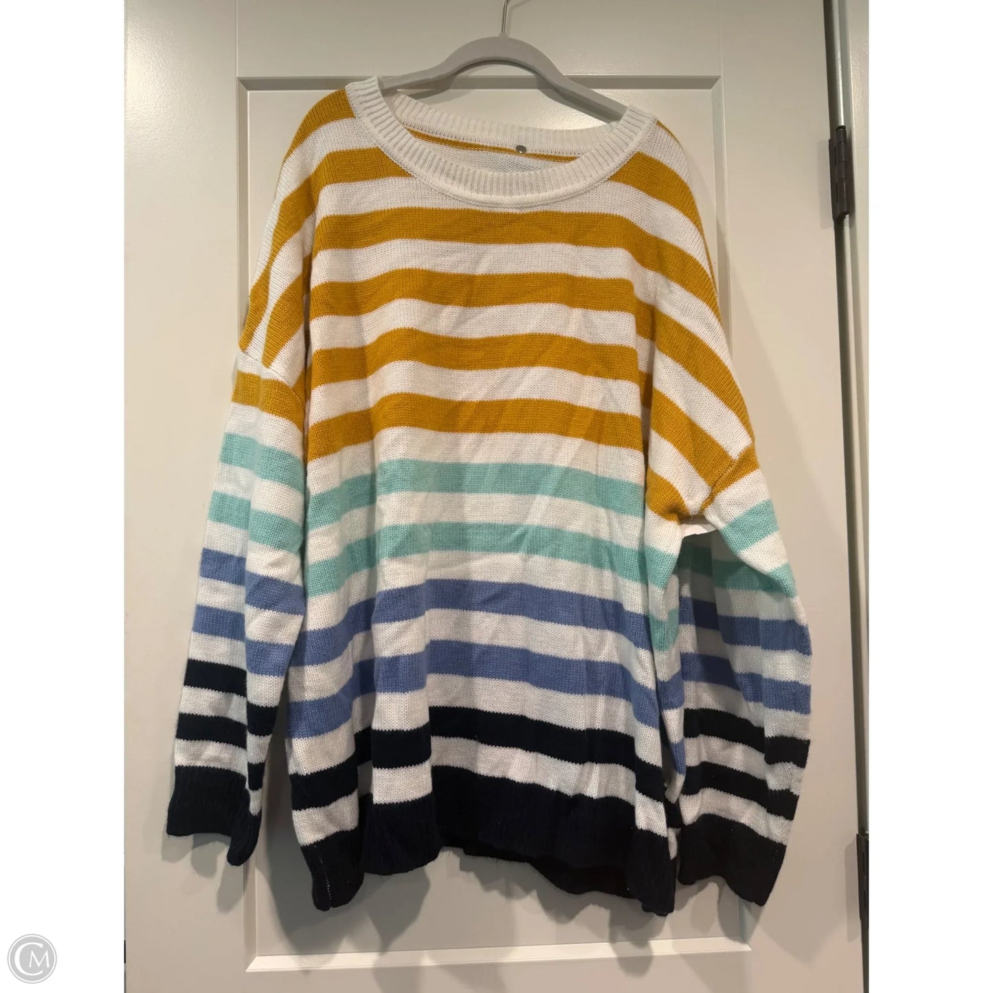 Sweater By Clothes Mentor In Striped Pattern, Size: 4x