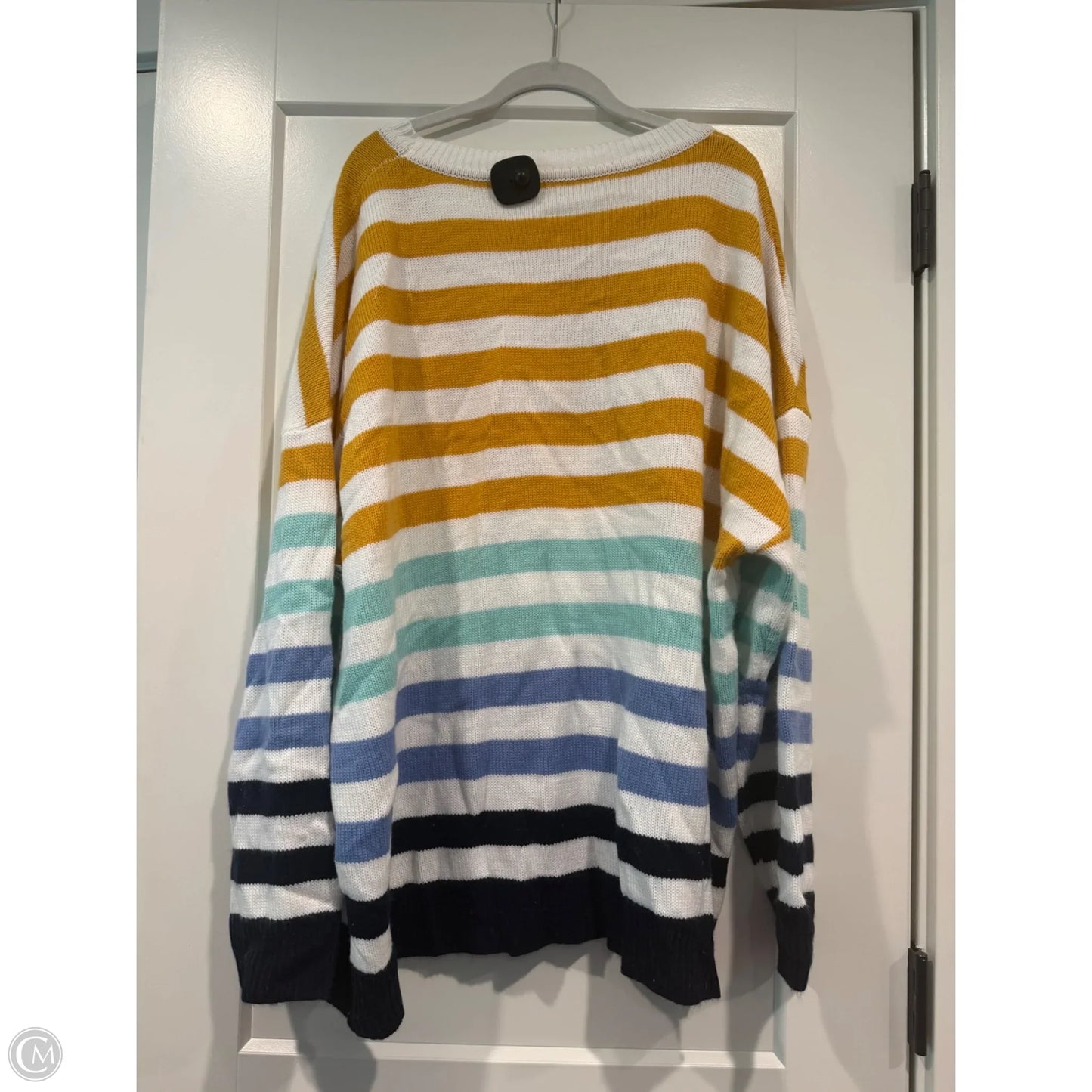 Sweater By Clothes Mentor In Striped Pattern, Size: 4x