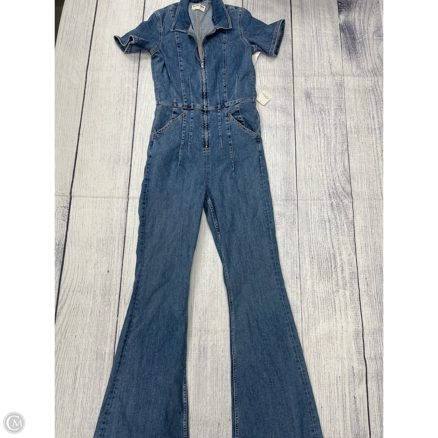 Jumpsuit By Free People In Blue Denim, Size: L