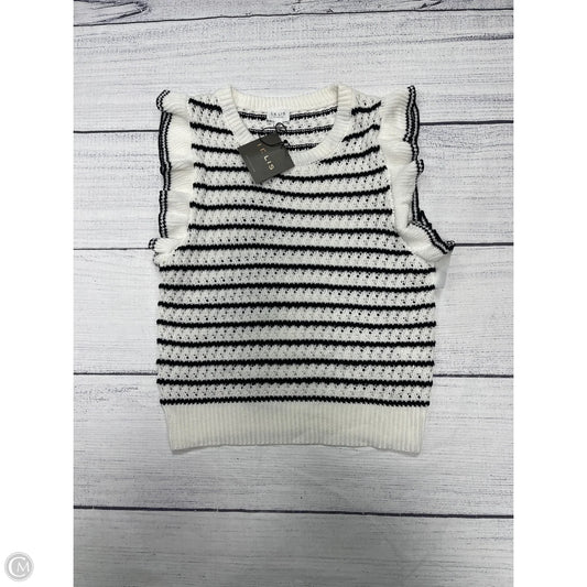 Sweater Short Sleeve By Le Lis In White, Size: M